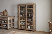 Ibo Reclaimed Wood & Glass Cabinet - Natural - Wide