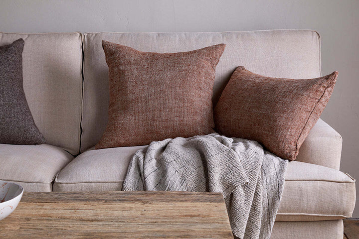 Kana Linen Cushion Cover - Rust