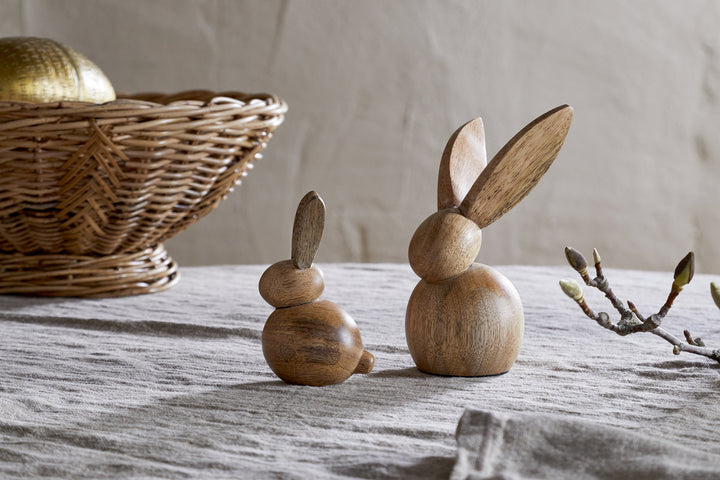 Khara Mango Wood Rabbit Standing Decoration - Natural